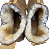 L.L. Bean Women’s Brown Cozy Shearling-Lined Suede Outdoor Slippers Size 9M