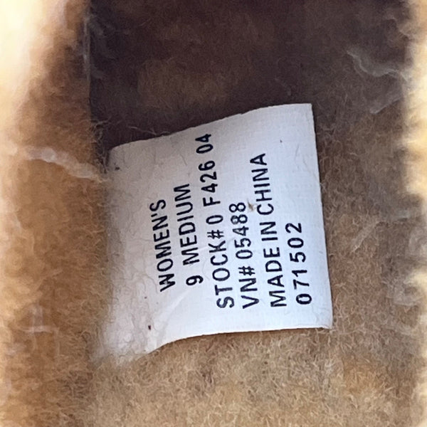 L.L. Bean Women’s Brown Cozy Shearling-Lined Suede Outdoor Slippers Size 9M