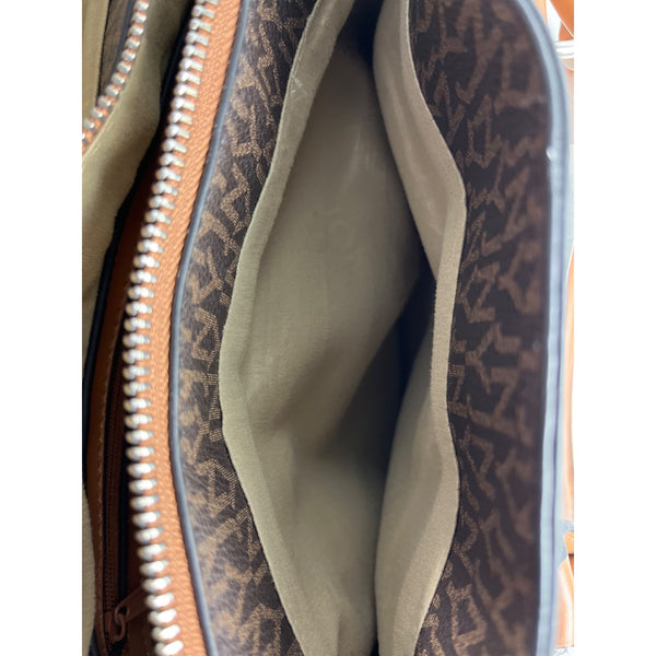 Jones New York Women's Tan Brown Signature Print Handbag Sz M