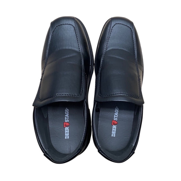 Sonoma Boys Black Faux Leather Slip-On Memory Foam Comfort Loafers Size 5