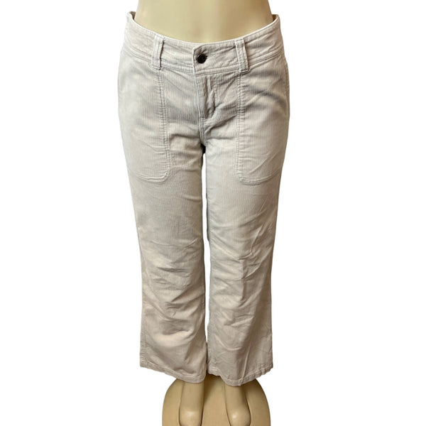 Patagonia Women's Beige High Waist Corduroy Capri Pants Sz 8